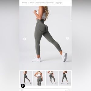 NVGTN Khaki Green Contour Seamless Leggings